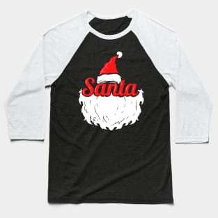 Santas Hat and Santa Beard Costume For Christmas Baseball T-Shirt